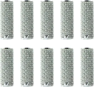 3.5g Empty Lipstick Tube with Pearl Plastic Refillable DIY Lip Balm Deodorant Case Holder Lip Balm Container with PP Plastic Inner for Women Girl DIY Makeup Lipstick Cosmetics Silver Pack of 10