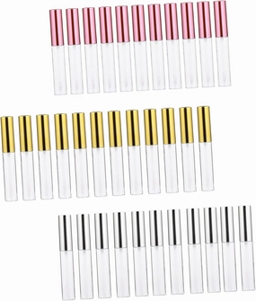 36pcs Lip Gloss Tube Clear Container Empty Lip Gloss Containers Lip Gloss Containers Bulk Mermaid Party Decorations Black Coffin Shelf Lipgloss Cosmetic Plastic Air Traffic Control