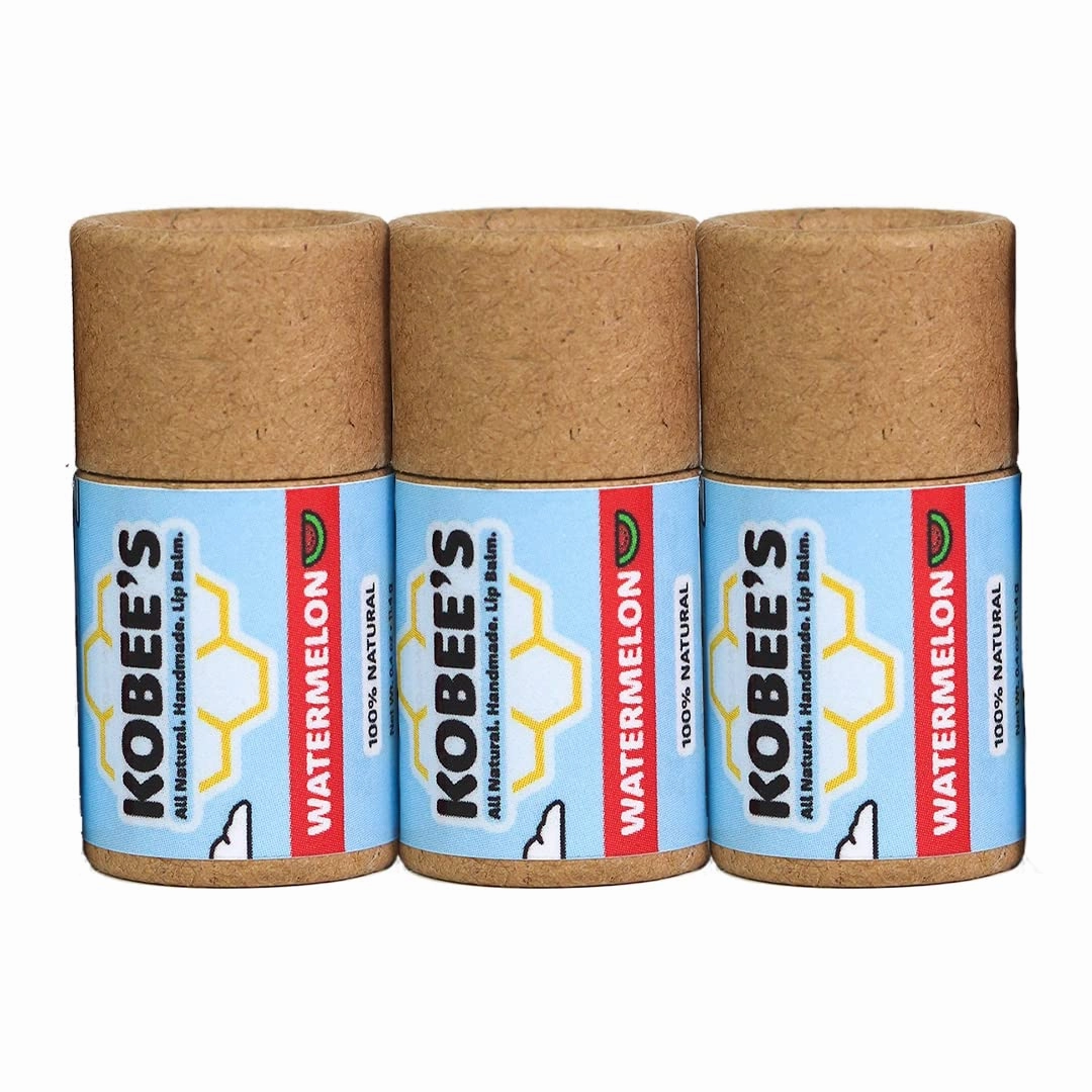 3 pack - Kobeesco Lip Balm, Lip Moisturizer, Lip Cure, Lip Balm, Chapstick (Watermelon)