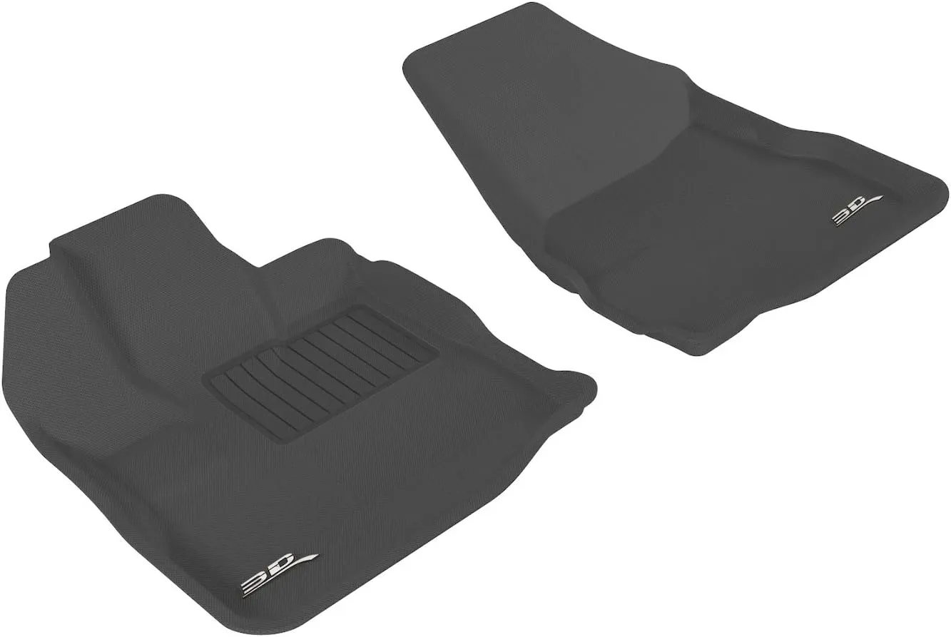 3D MAXpider All-Weather Floor Mats for Chevrolet Equinox/GMC Terrain 2010-2017 Custom Fit Car Floor Liners, Kagu Series (1st Row, Black)