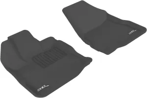 3D MAXpider All-Weather Floor Mats for Chevrolet Equinox/GMC Terrain 2010-2017 Custom Fit Car Floor Liners, Kagu Series (1st Row, Black)