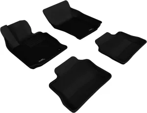3D MAXpider Custom Fit Kagu Floor Mat (Black) Compatible with Porsche Panamera (970) 2010-2016 - Full Set