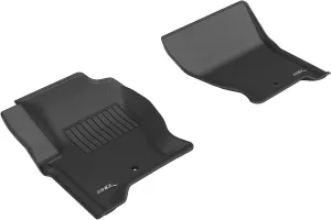 3D MAXpider Custom Fit Kagu Floor Mat (Black) for 2008-2016 Land Rover LR4/ Range Rover Sport - 1ST Row
