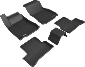 3D MAXpider Custom Fit Kagu Floor Mat (Black) for Mercedes A-Class 2019-2022/AMG 35 2020-2021/CLA 250/AMG CLA 35/45 Coupe 2020-2025 - Full Set