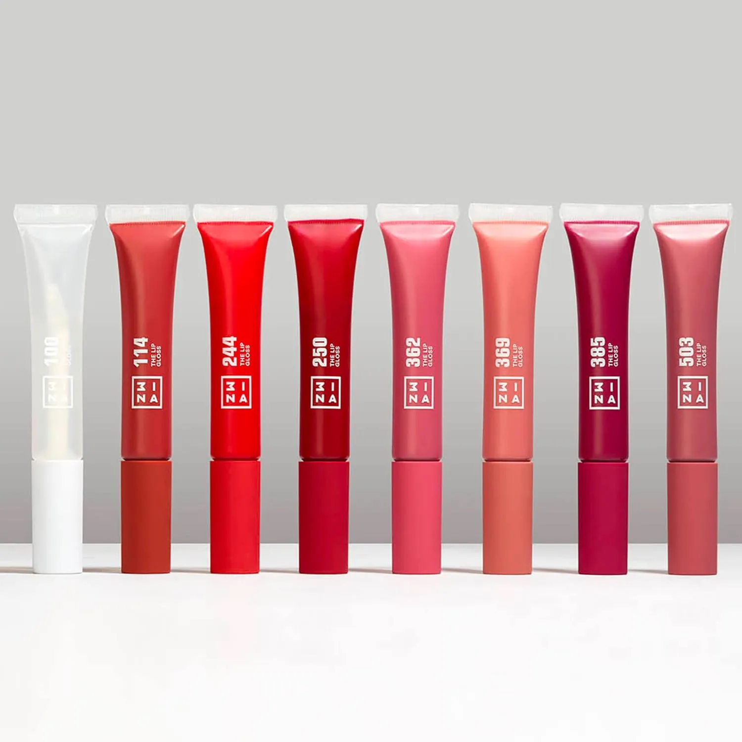 3INA MAKEUP - Vegan - Cruelty Free - The Lip Gloss 100 - Clear Lip Gloss - Mirror-effect - Glossy Look - Creamy Texture - Highly Pigmented - Lip Gloss with wand