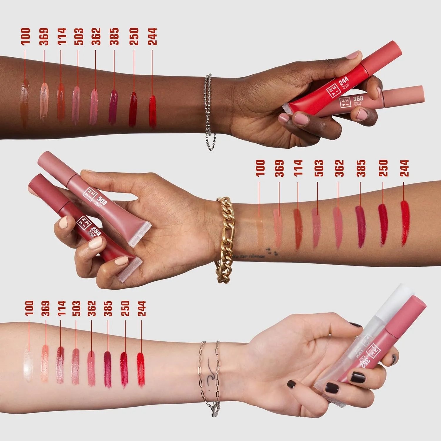 3INA MAKEUP - Vegan - Cruelty Free - The Lip Gloss 100 - Clear Lip Gloss - Mirror-effect - Glossy Look - Creamy Texture - Highly Pigmented - Lip Gloss with wand