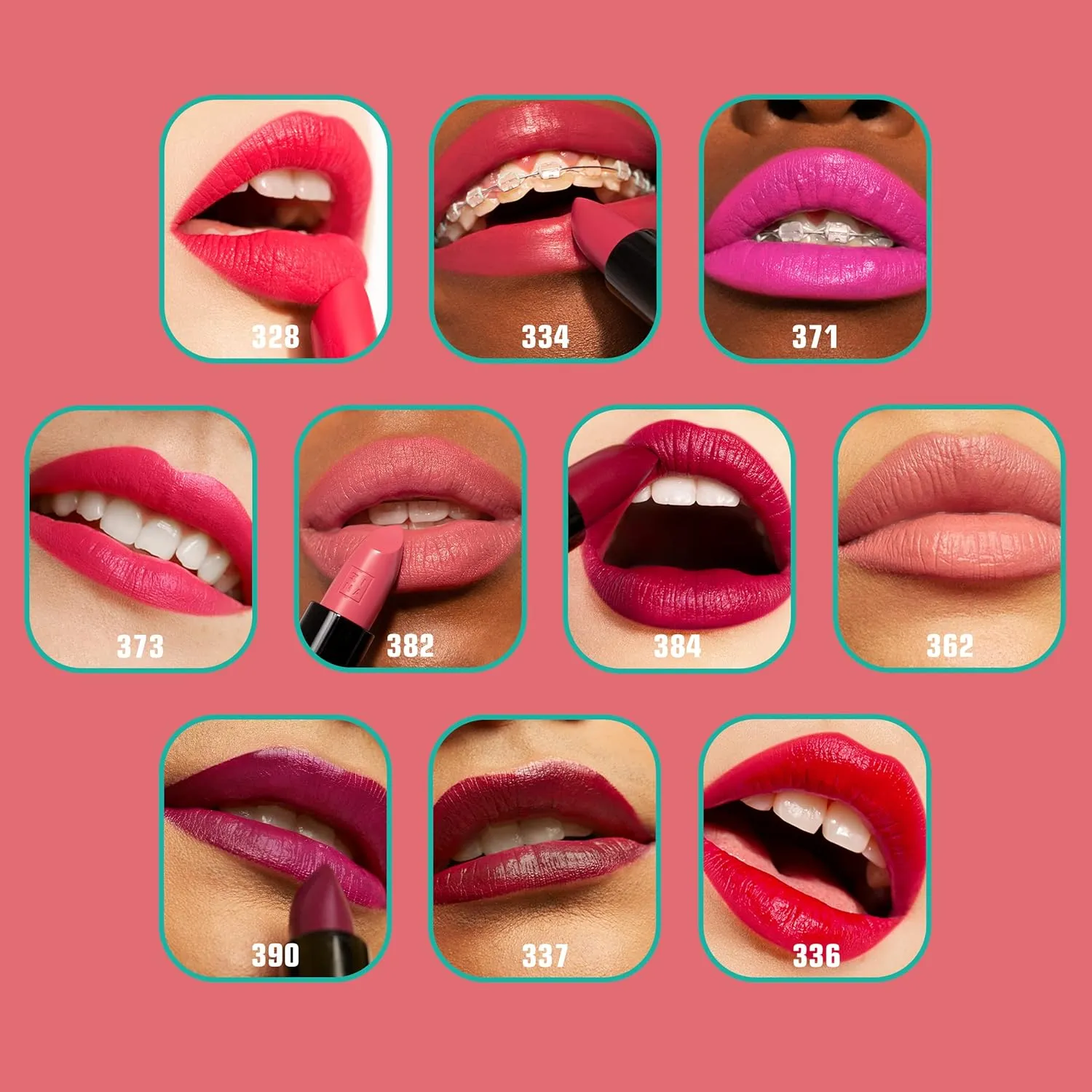 3INA The Lipstick 371 - Outstanding Shade Selection - Matte And Shiny Finishes - Highly Pigmented And Comfortable - Vegan And Cruelty Free Formula - Moisturizes The Lips - Hot Pink - 0.16 Oz