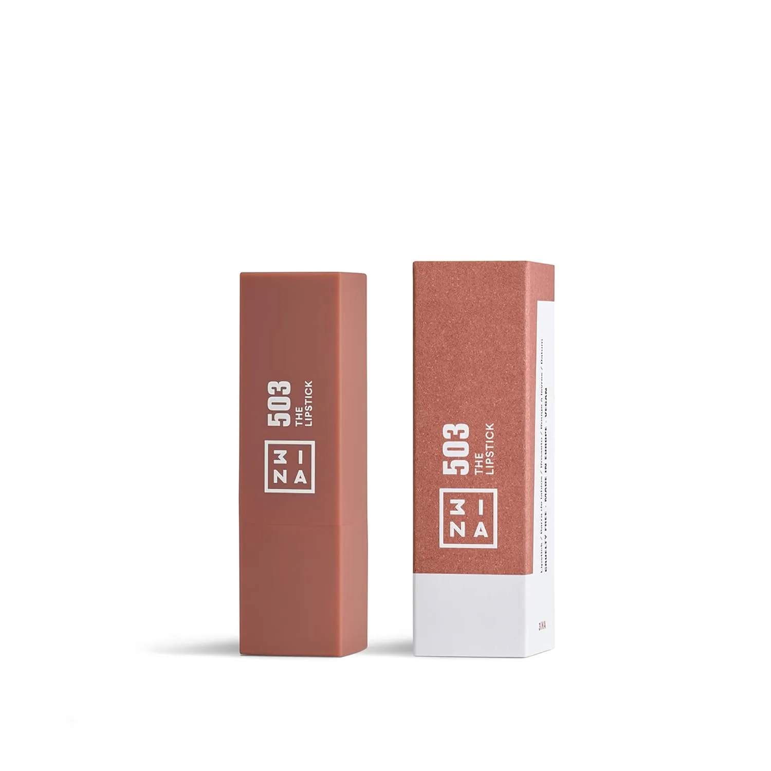 3INA The Lipstick 503 - Outstanding Shade Selection - Matte And Shiny Finishes - Highly Pigmented And Comfortable - Vegan And Cruelty Free Formula - Moisturizes The Lips - Nude Pink - 0.16 Oz