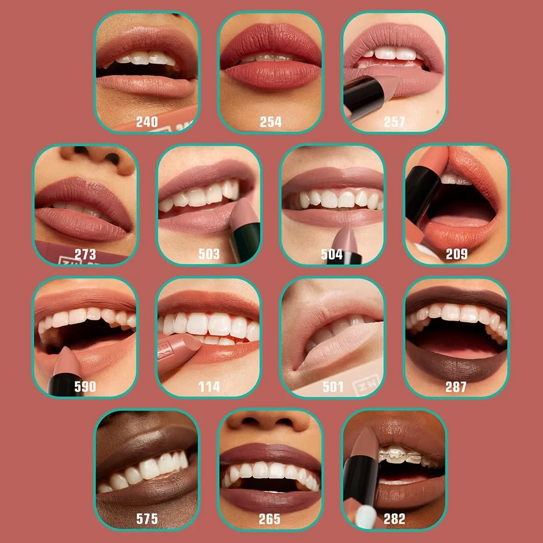 3INA The Lipstick 503 - Outstanding Shade Selection - Matte And Shiny Finishes - Highly Pigmented And Comfortable - Vegan And Cruelty Free Formula - Moisturizes The Lips - Nude Pink - 0.16 Oz