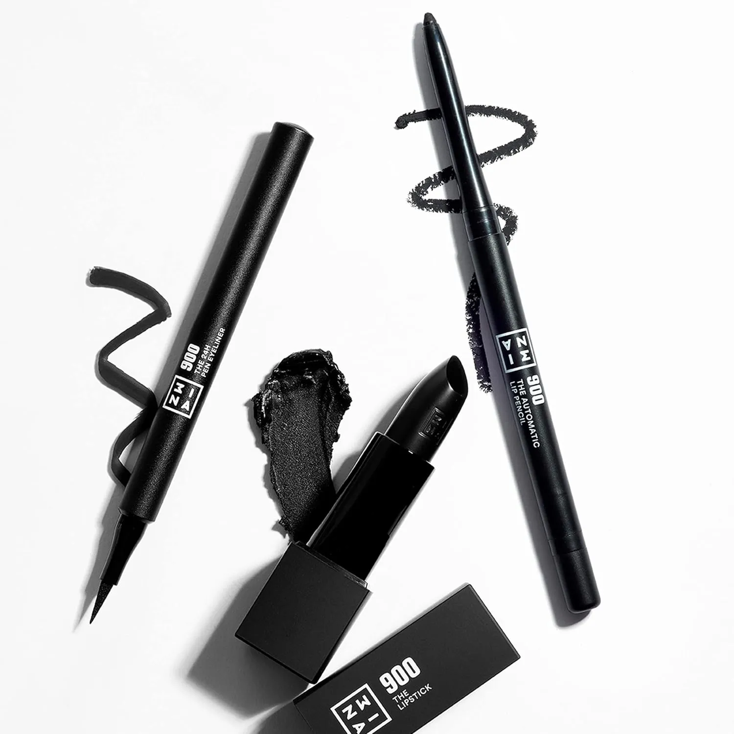 3INA The Lipstick 900 - Outstanding Shade Selection - Matte And Shiny Finishes - Highly Pigmented And Comfortable - Vegan And Cruelty Free Formula - Moisturizes The Lips - Panther Black - 0.11 Oz
