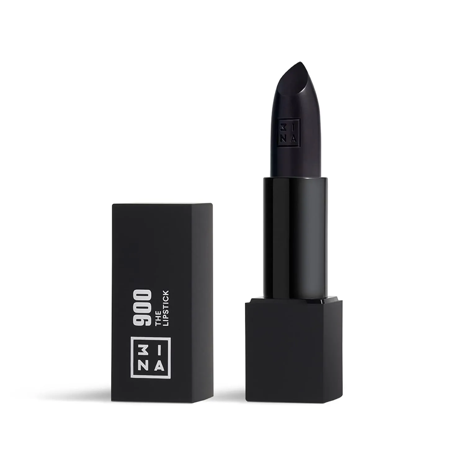 3INA The Lipstick 900 - Outstanding Shade Selection - Matte And Shiny Finishes - Highly Pigmented And Comfortable - Vegan And Cruelty Free Formula - Moisturizes The Lips - Panther Black - 0.11 Oz