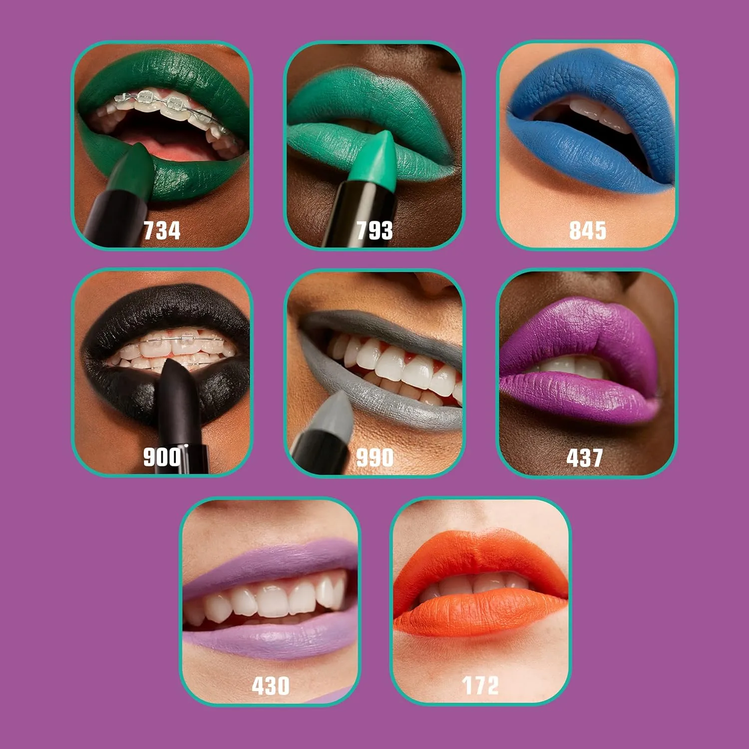 3INA The Lipstick 900 - Outstanding Shade Selection - Matte And Shiny Finishes - Highly Pigmented And Comfortable - Vegan And Cruelty Free Formula - Moisturizes The Lips - Panther Black - 0.11 Oz