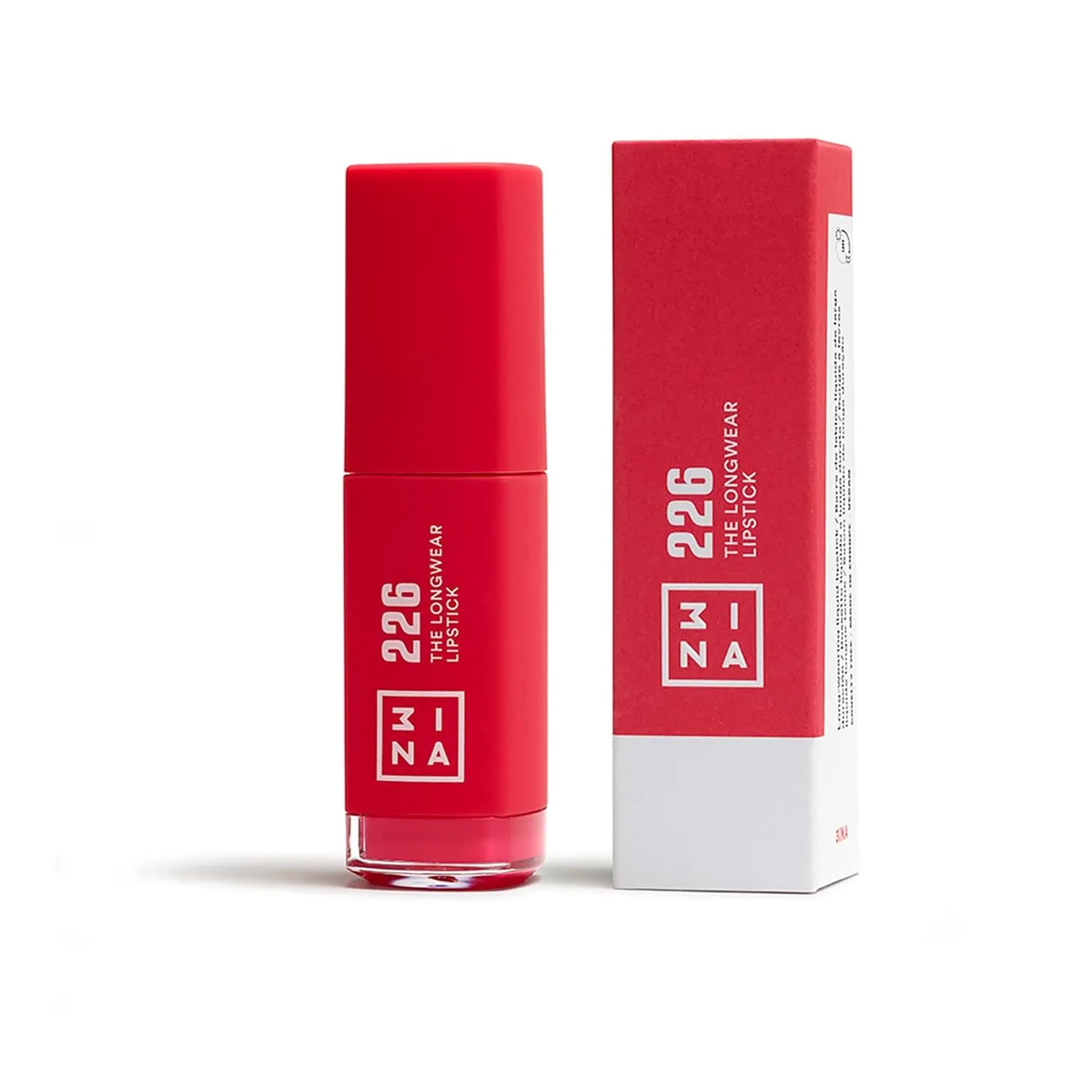 3INA The Longwear Lipstick 226 - Naturally Hydrating, Fast Drying - Shades That Stay All Day And Suit Every Skin Tone - Cruelty Free, Paraben Free, Vegan Cosmetics - Coral Color - 0.23 Oz