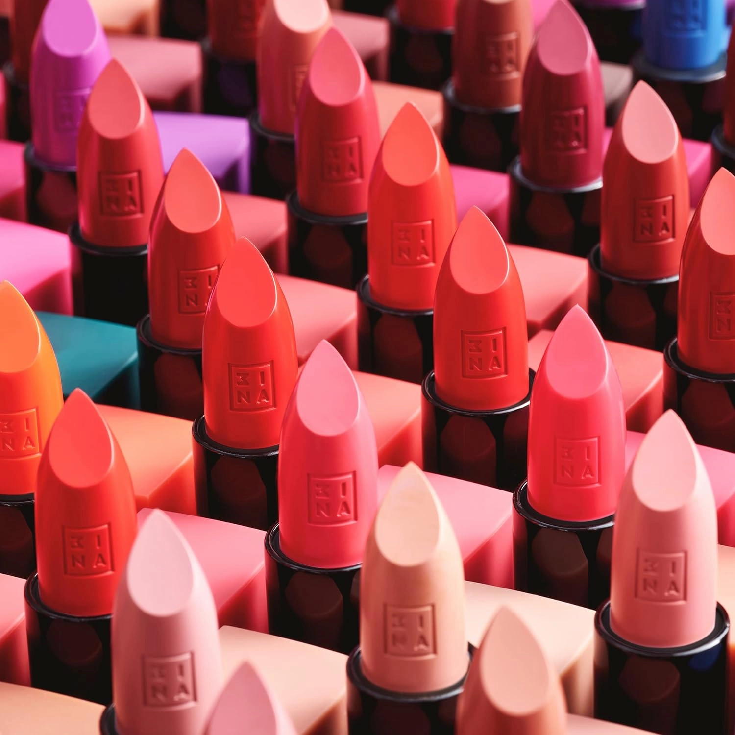 3INA The Lipstick 336 - Outstanding Shade Selection - Matte And Shiny Finishes - Highly Pigmented And Comfortable - Vegan And Cruelty Free Formula - Moisturizes The Lips - The Darkest Pink - 0.16 Oz