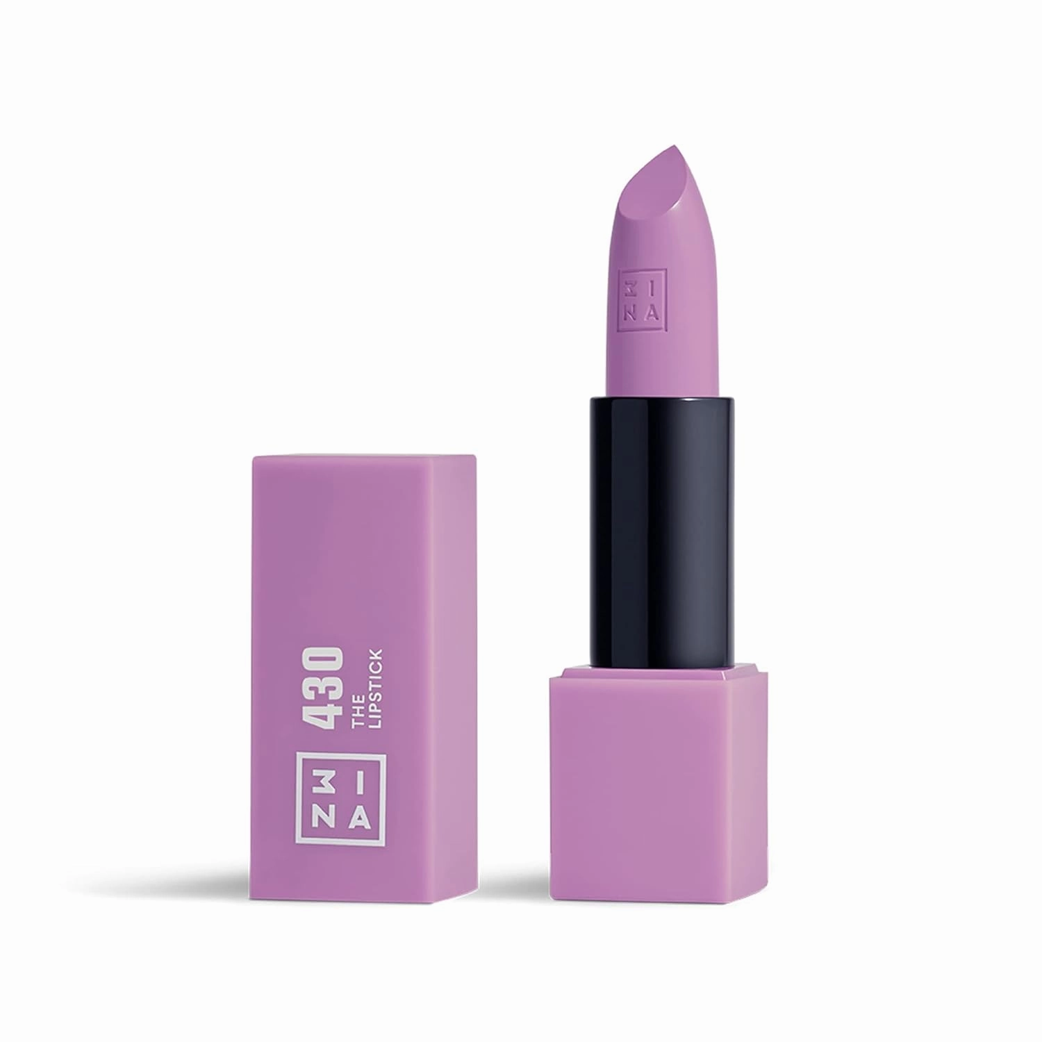 3INA The Lipstick 430 - Outstanding Shade Selection - Matte And Shiny Finishes - Highly Pigmented And Comfortable - Vegan, Cruelty Free Formula - Moisturizes The Lips - Shiny Pink Caramel - 0.11 Oz
