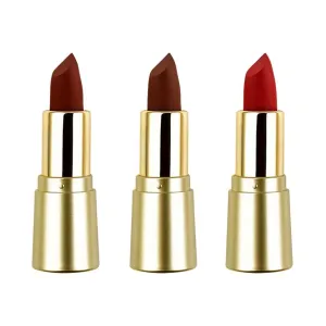 3Pcs Matte Lipsticks Set Long-Lasting Non-Stick Cup Lipstick Kit for Women, Moisturizing Velvet Makeup Lip Gloss with 3 Colors Matte Lip Stick, Perfect for Daily Wear, Lady G