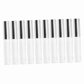 3sets Empty Lip Gloss Tubes 10ml Plastic Labial Glair Circular Tubes Wand Bottles Lip Gloss Subpackaging Bottle 10pcs*3