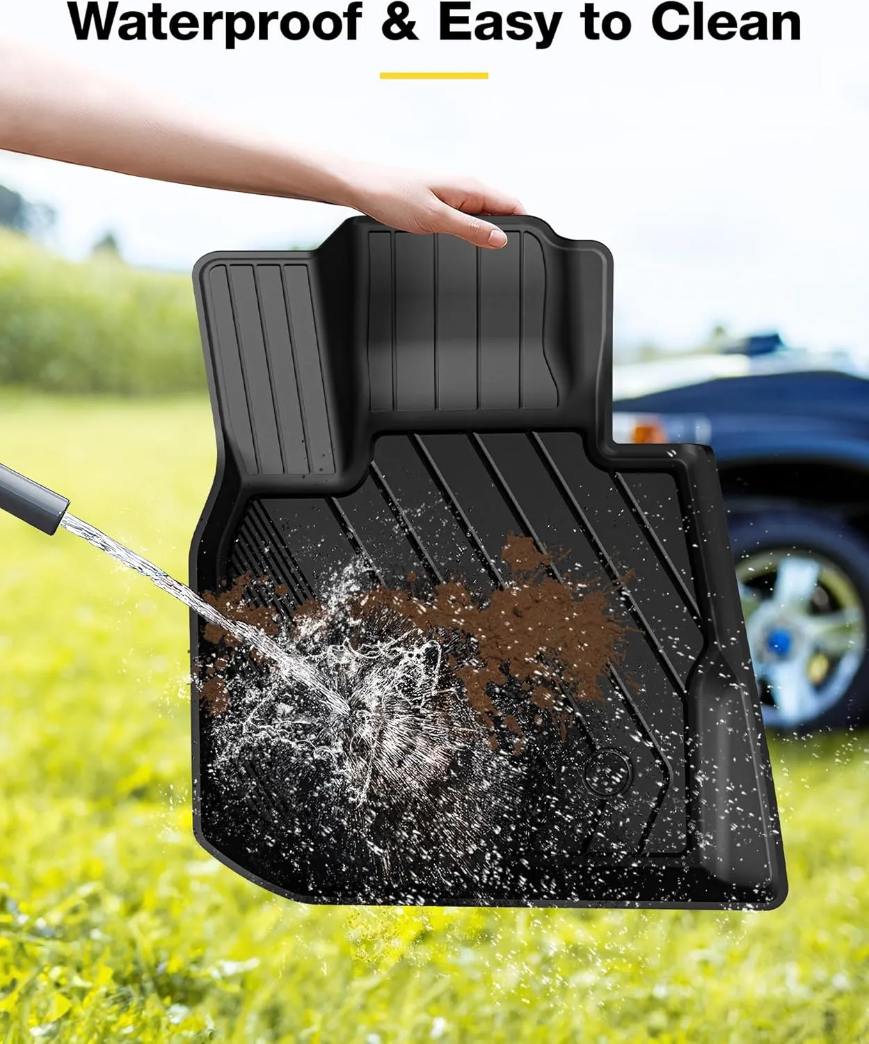 3W 2018-2024 BMW X3 Floor Mats & Cargo Liner, All Weather TPE BMW X3 Accessories Custom Fit for X3 30i M40i X3M Car Mats (Only for car Without Spare tire) (Don't Fit X3 30e), 6PCS