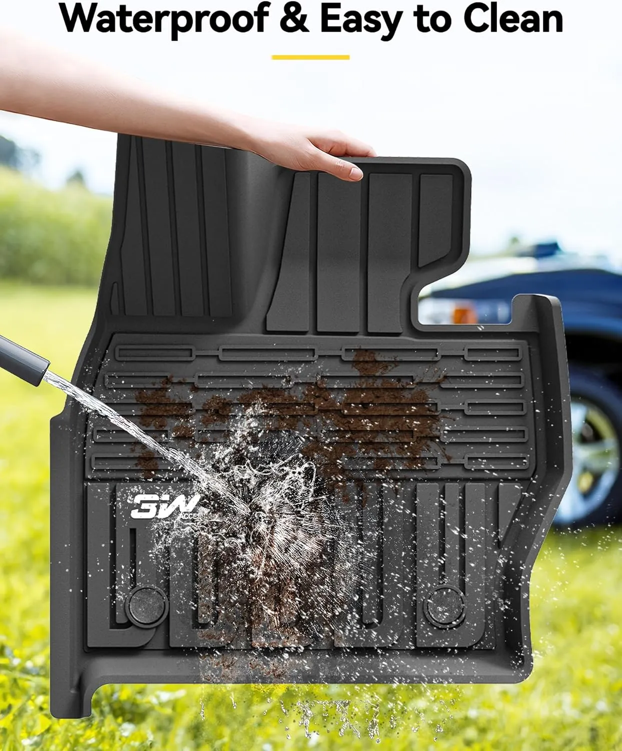 3W Floor Mats Fit Range Rover Sport 2023-2025 (Not for Range/Land Rover Discovery Sport) TPE All Weather Custom Fit for Land Rover Sport 1st and 2nd Row Full Set Car Liners Black