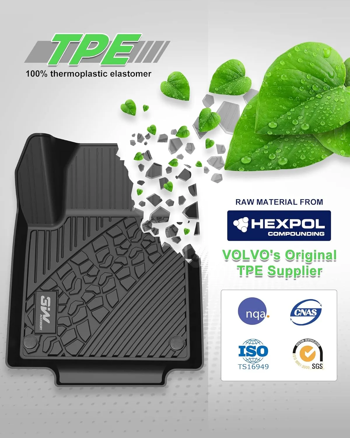 3W Floor Mats with Front Carpet Compatible for Toyota Sienna 2021-2023 7 Seat, TPE All Weather Custom Fit Floor Liner for Toyota Sienna 1st, 2nd and 3rd Row, Black (Only for 7 Seater)