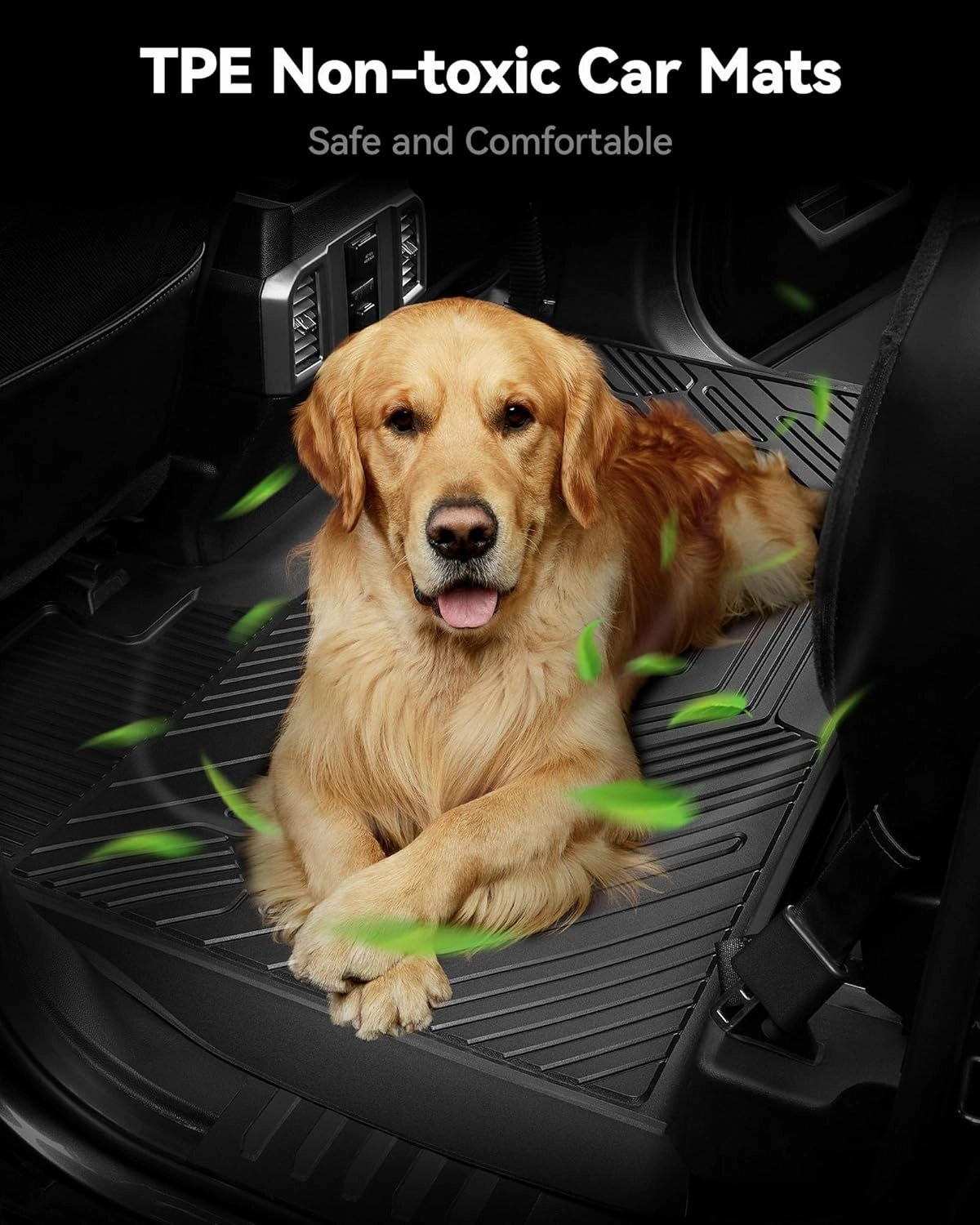 3W Floor Mats for Toyota Tacoma 2024 2025 Double Cab(Not Fit Hybrid), TPE All Weather Custom Fit Floor Liner for Toyota Tacoma 1st and 2nd Row Car Liners, Black