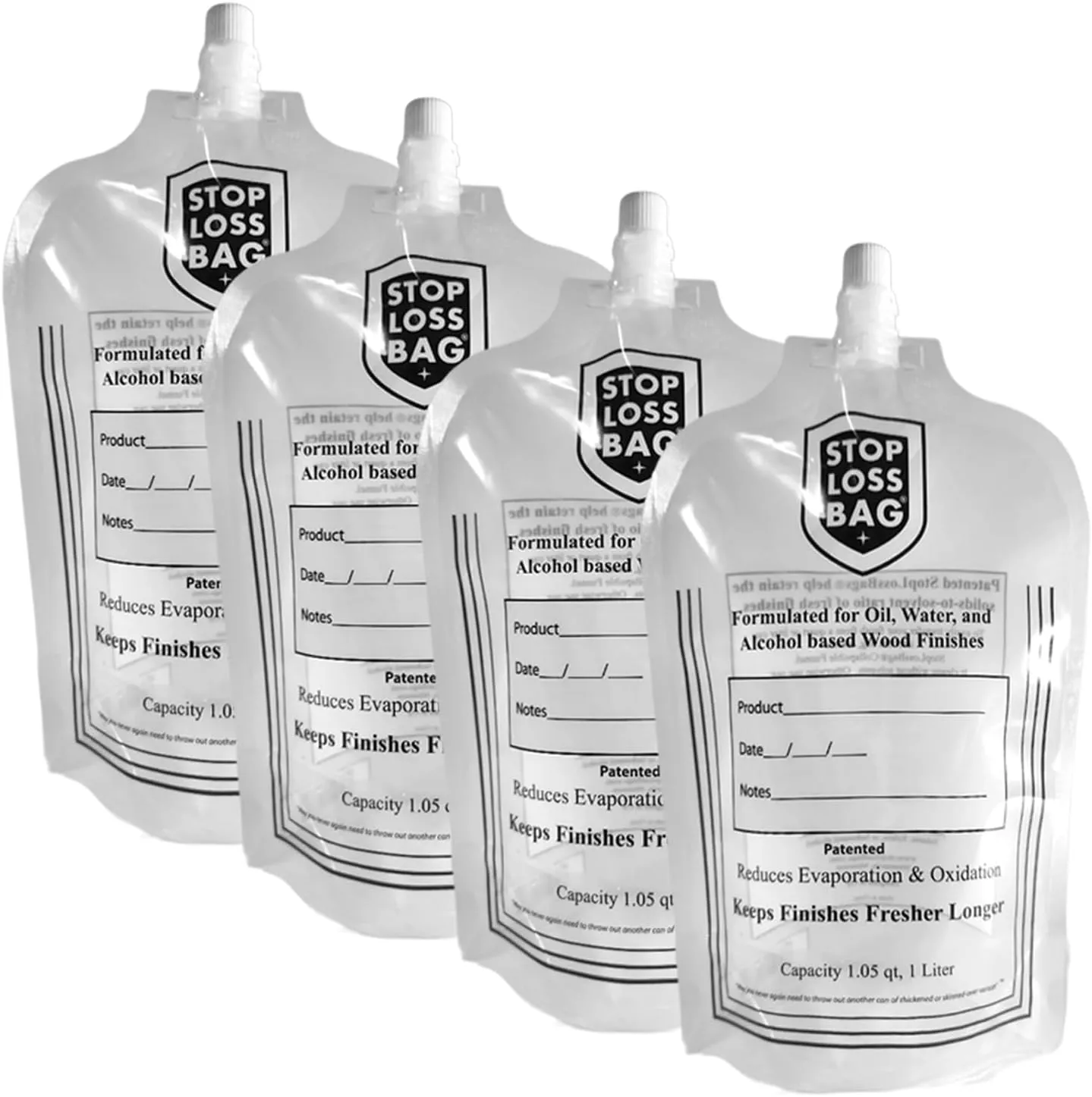 4-Pack - Transfer, Dispense, Mix, Preserve with Ease - Perfect for Woodworking Enthusiasts and Professionals. Specially Formulated For Fine Finishes - Wood Stains, Varnishes, Paints