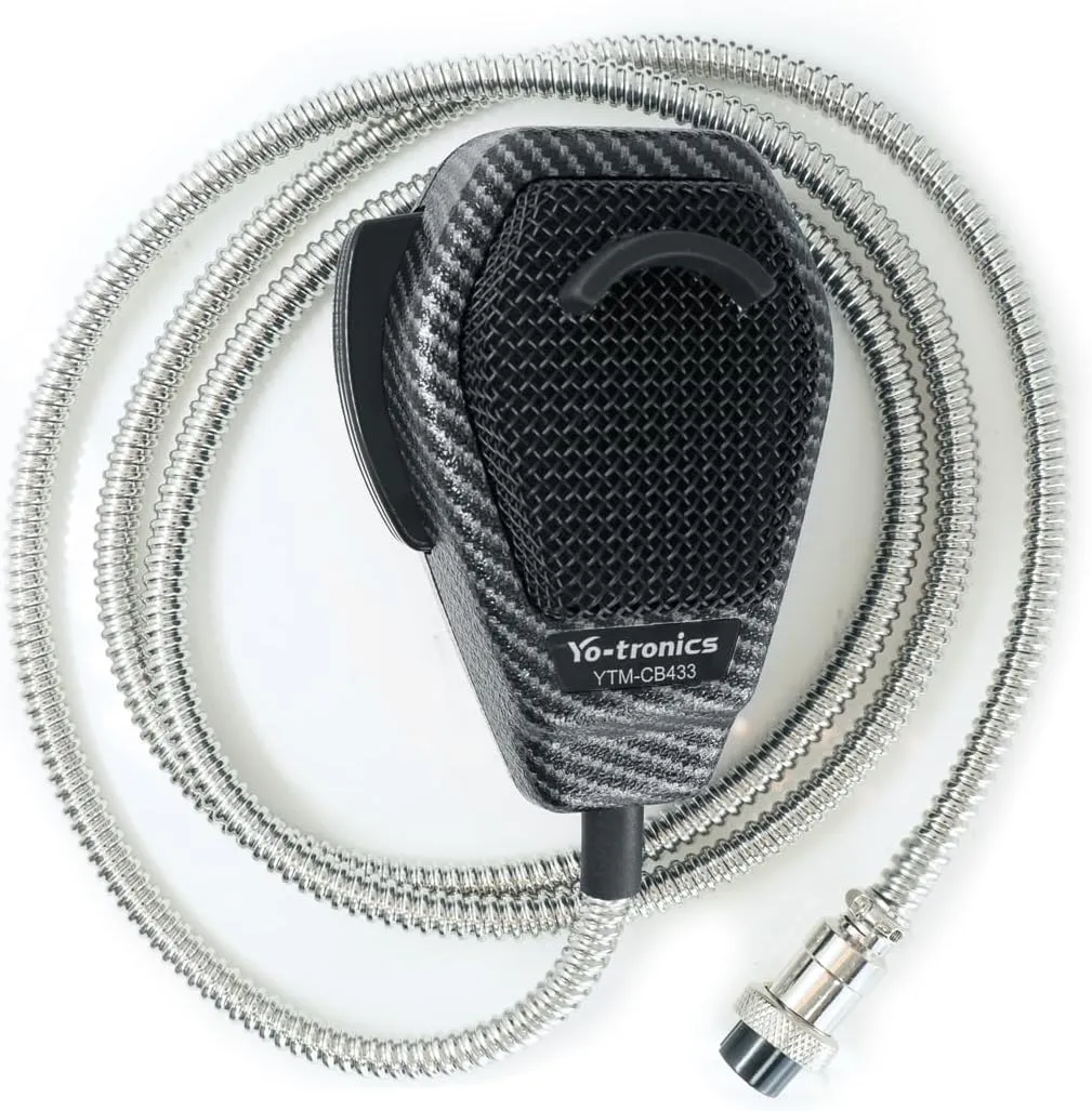4 Pin Noise Canceling CB Microphone, Amateur Radio and SSB Communications (YTM-CB433carbon)