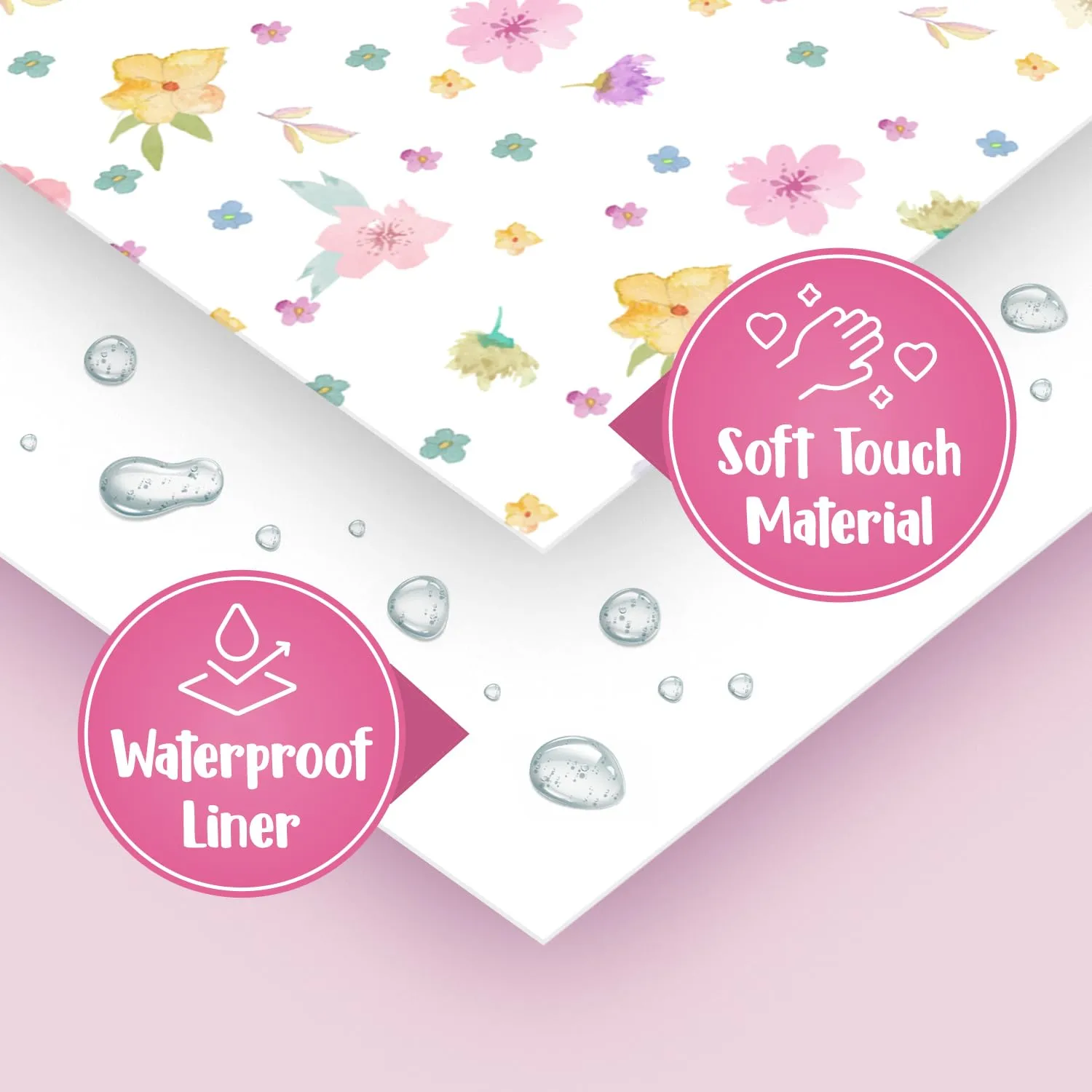 40 Extra Large Disposable Toilet Seat Cover by Eli with Love – Toddler Toilet Covers for Full Coverage On Toilet or Potty – Ideal Travel Toilet Seat Covers for Kids and Adults (Floral)