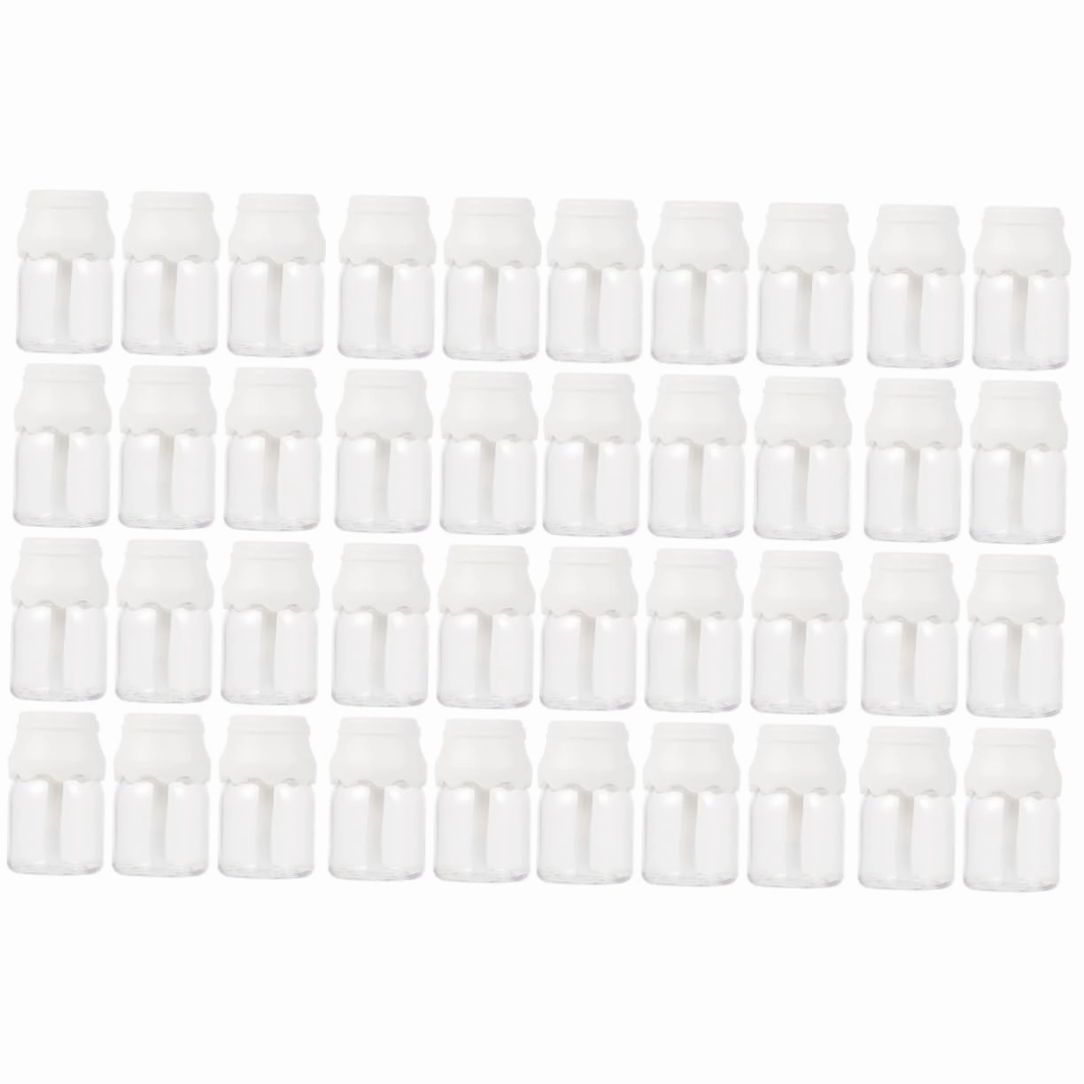 40 Pcs Milk Bottle Lip Gloss Tube Lip Balm Tube Plastic Bottles Lip Color Container Lipstick Tube Lip Gloss Container Lip Gloss Bottle Refillable Bottles Empty Lip Gloss Tube