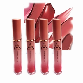 4 Pc Lip Gloss Collection, Shimmery Lip Glosses for Women and Girls, Long Lasting Lip Gloss Set with Rich Varied Colors, Bold to Neutral