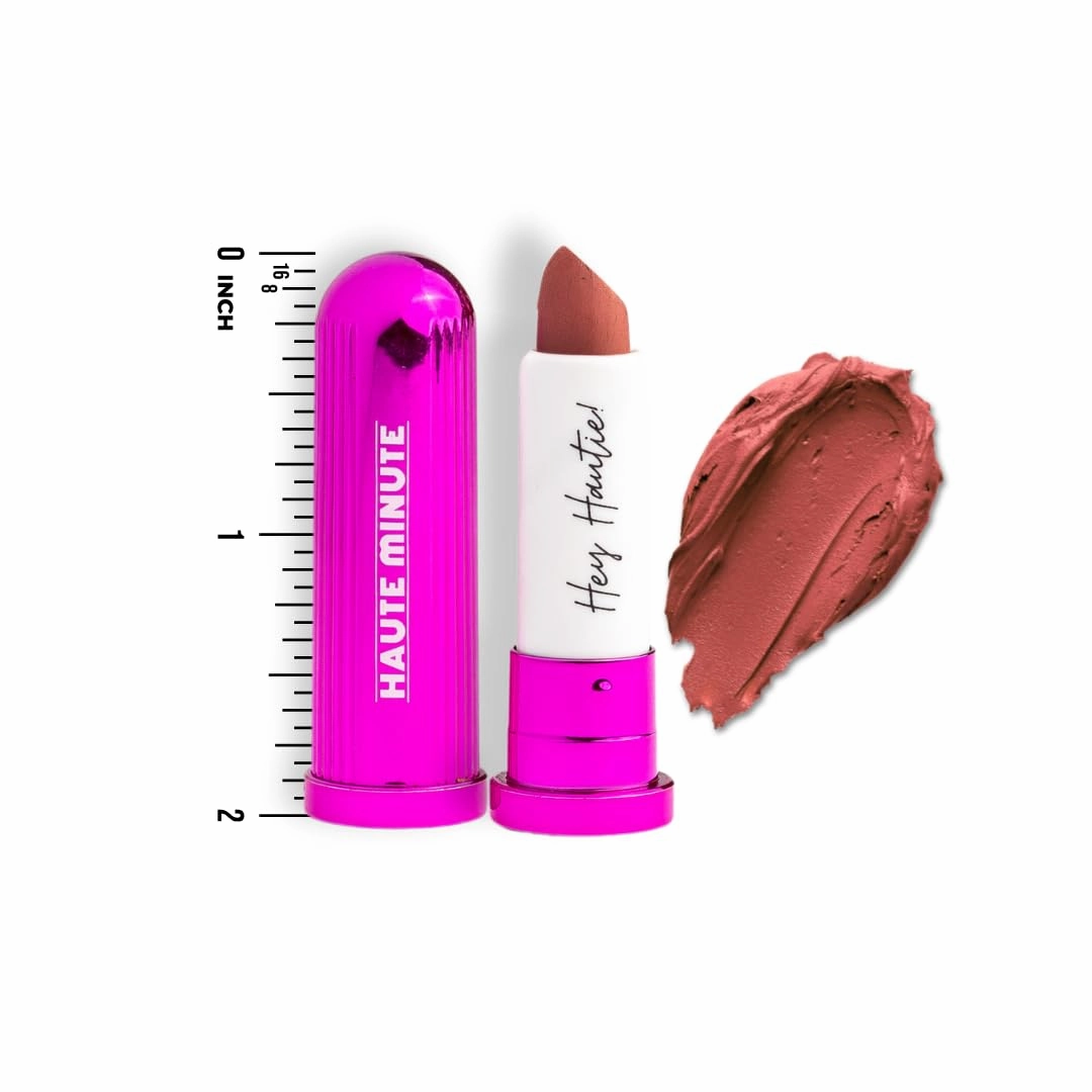 4Ever Haute Lipstick – Dark Mauve Lipstick Long Lasting, Bold Satin Finish, Vegan, Cruelty-Free - Clean & Natural, Travel-Friendly Lip Color (Sooo Late!)