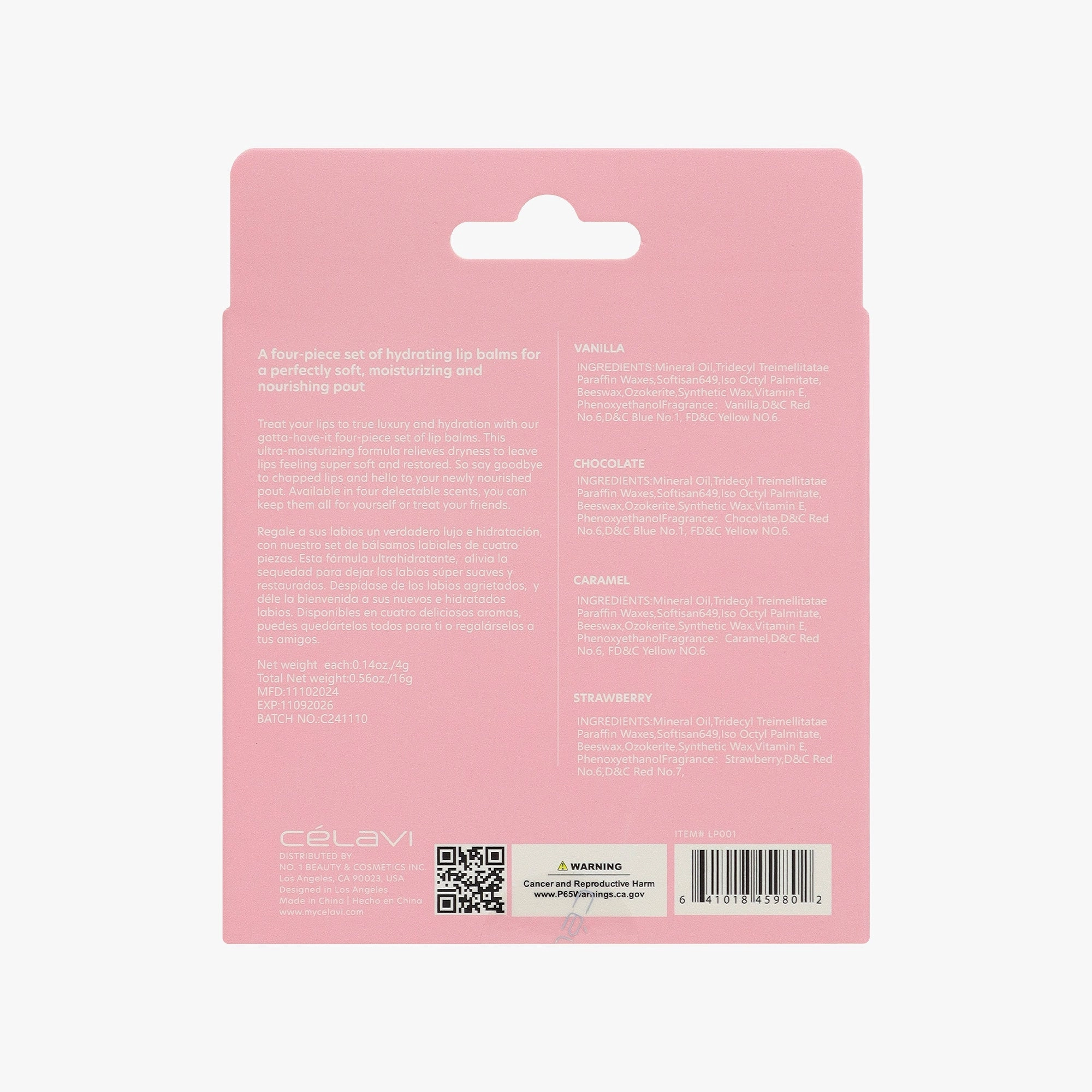 4PC LIP BALM SET