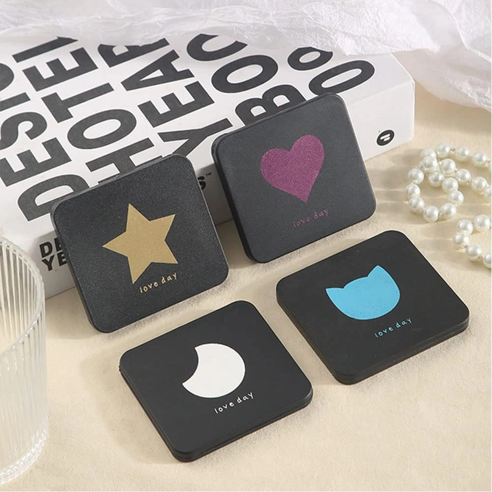 4pcs Portable Small Mirror Mini Travel Makeup Mirror Small Portable Pocket Mirror Folding Square Mirrors for Women Girls