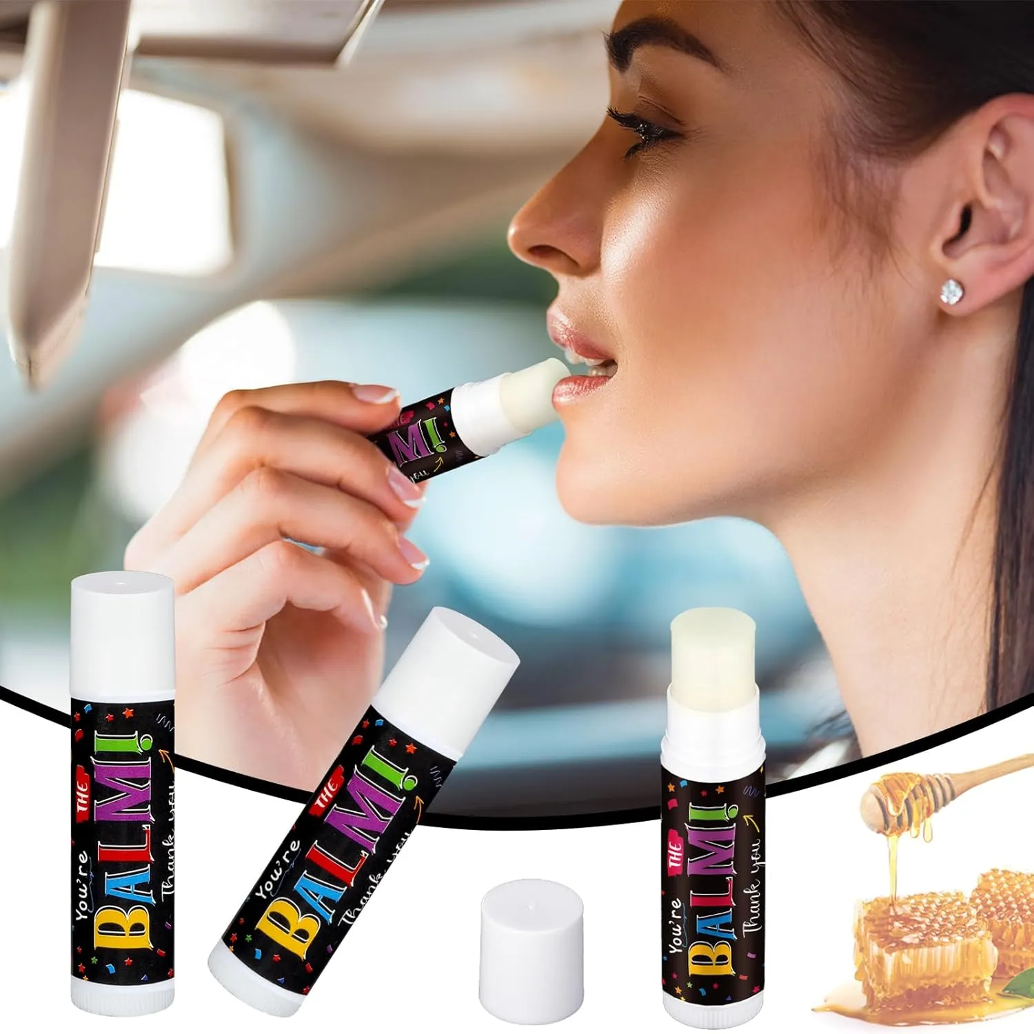 50 Pack Father's Day Gifts Bulk Employee Appreciation Lip Balms Moisturizing Lip Balms Volunteer Staff Team Thank You Gifts Pastor Appreciation for Women Men Coworkers You're the Balm(Balm)