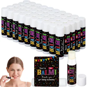 50 Pack Father's Day Gifts Bulk Employee Appreciation Lip Balms Moisturizing Lip Balms Volunteer Staff Team Thank You Gifts Pastor Appreciation for Women Men Coworkers You're the Balm(Balm)