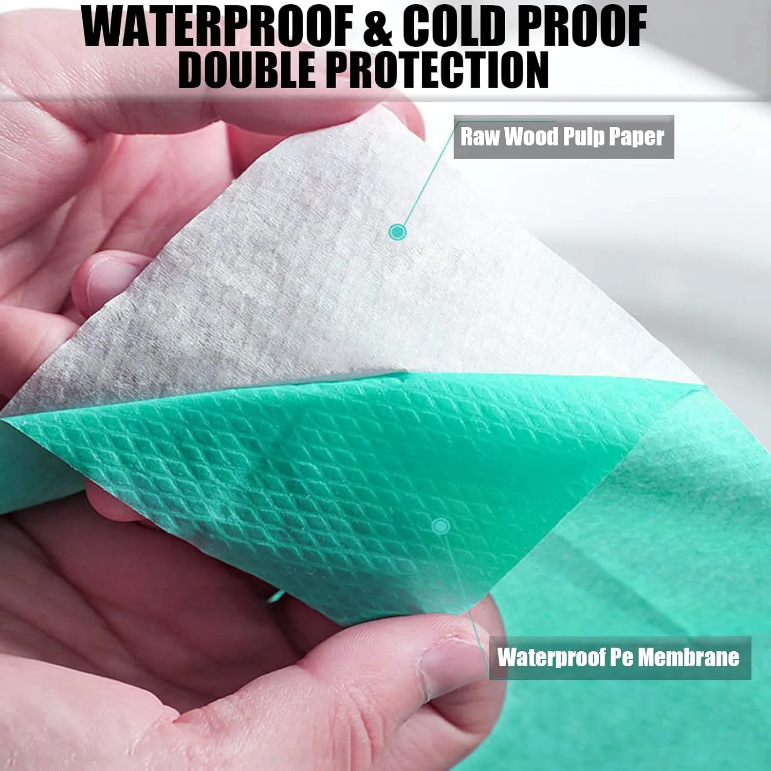 50 Pack Toilet Seat Covers Disposable 16x24 Inch XL Portable Toilet Liners Travel Seat Cover for Outdoors,Hotel, Hospital, Travel, Public Toilet Seat Cover (50pack, GREEN)