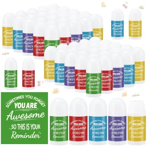 50 Pcs Thank You Mini Lip Balm Bulk Gifts for Women Coworkers Inspirational Appreciation Gifts Natural Ingredients Dry Chapped Lip Care Products for Employee Staff, Assorted Flavors