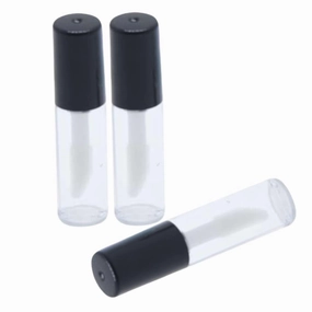 50pcs Clear Mini Lip Gloss Tube Refillable Empty Lip Balm Containers Brush for Gloss Portable and Leak Travel Use