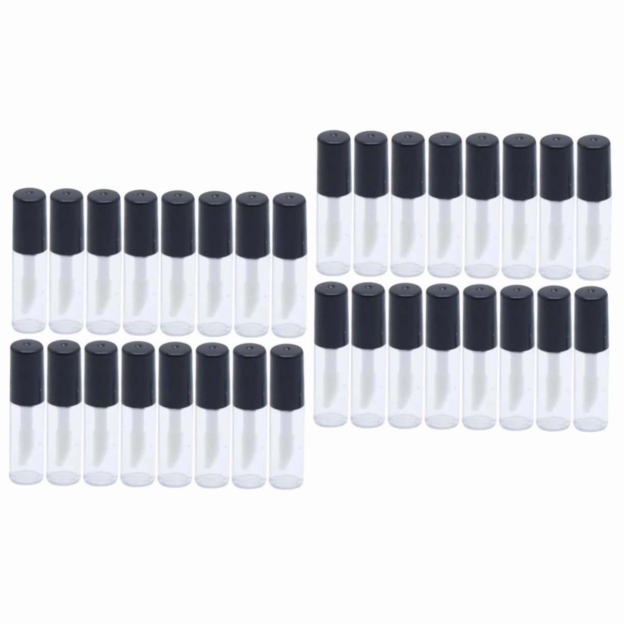 50pcs Clear Mini Lip Gloss Tubes Brush Refillable Containers for Lip Balm Lipstick Samples Lightweight and Portable for Makeup