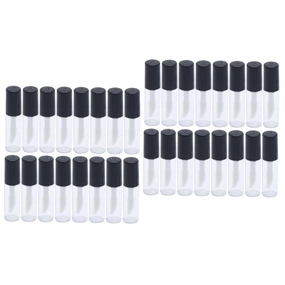 50pcs Clear Mini Lip Gloss Tubes Brush Refillable Containers for Lip Balm Lipstick Samples Lightweight and Portable for Makeup