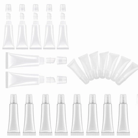 50PCS Lip Gloss Tubes Empty 5/8/10/15ml Clear Soft Lip Balm Container Refillable Mini Cosmetic Tubes for Makeup and Travel Toiletries (15ml)