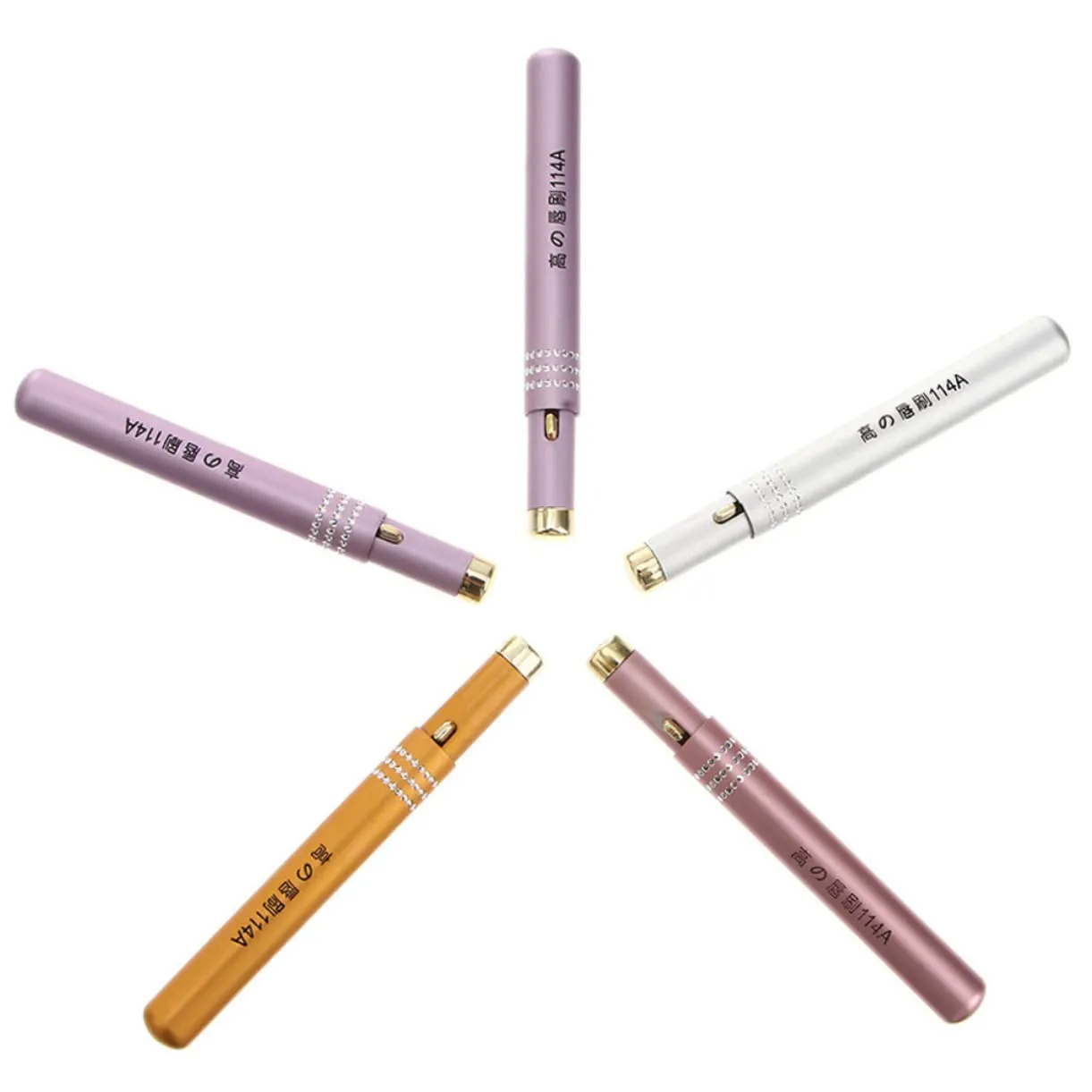 5sets Lipstick Applicator Wands Reusable Lip Brush Set Lip Brush Retractable Concealer 5pcs*5