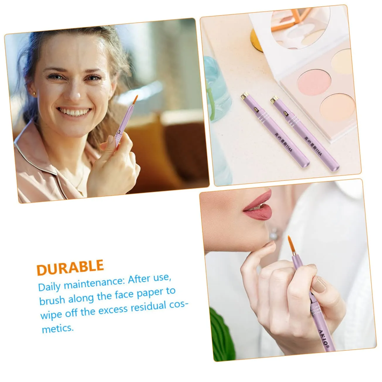 5sets Lipstick Applicator Wands Reusable Lip Brush Set Lip Brush Retractable Concealer 5pcs*5