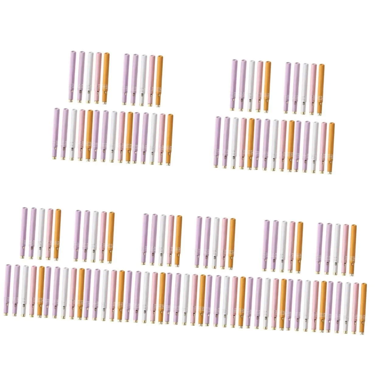 5sets Lipstick Applicator Wands Reusable Lip Brush Set Lip Brush Retractable Concealer 5pcs*5