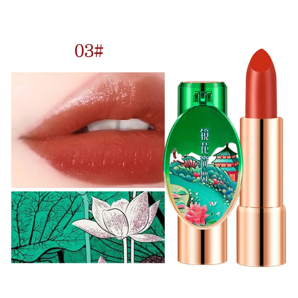 6 Colors Matte Lipstick, Matte Lipstick Long Lasting Waterproof Lip Gloss with Mirror Velvety High Pigmented Lip Stain Kit Girls Women Make Up Gift (03#)