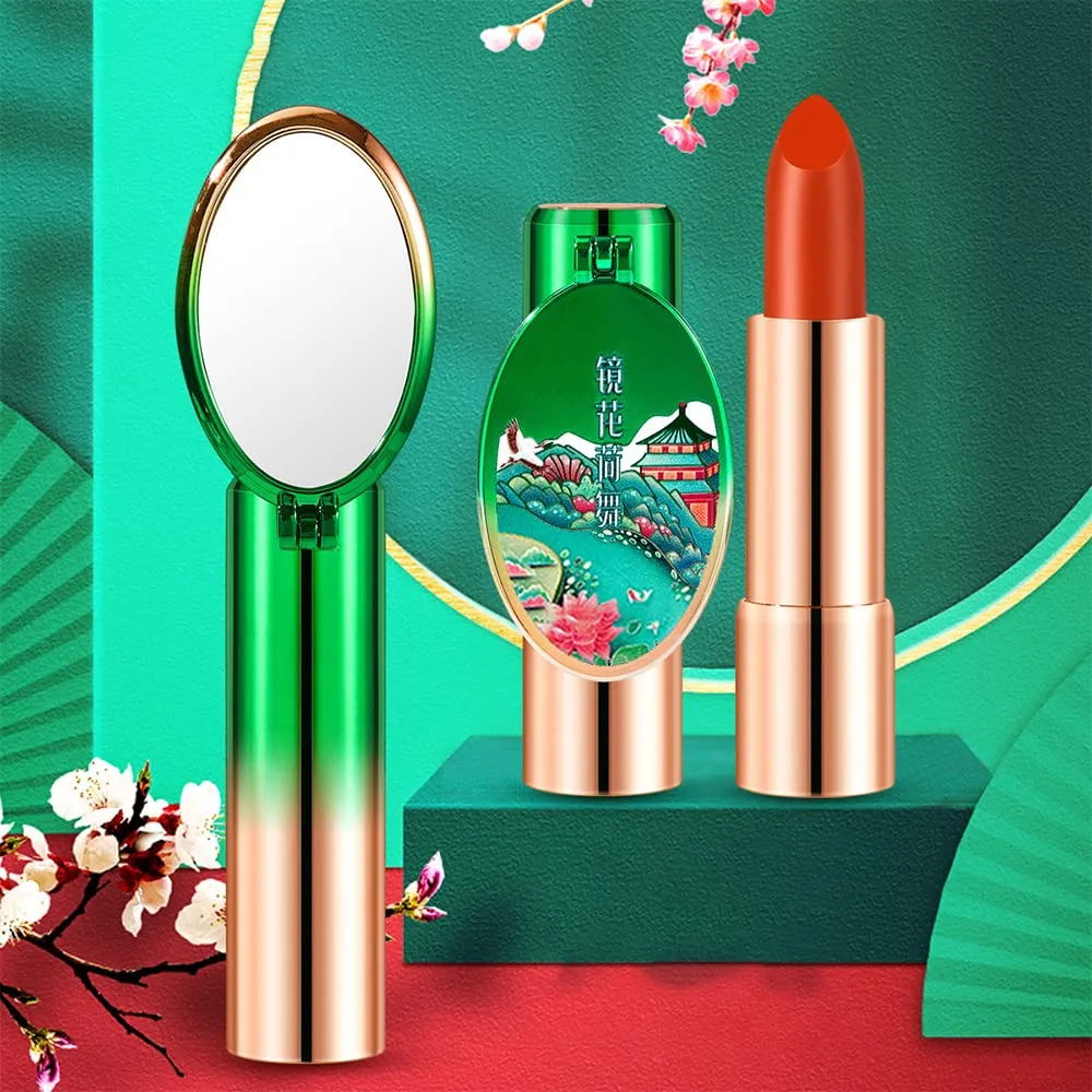 6 Colors Matte Lipstick, Matte Lipstick Long Lasting Waterproof Lip Gloss with Mirror Velvety High Pigmented Lip Stain Kit Girls Women Make Up Gift (03#)