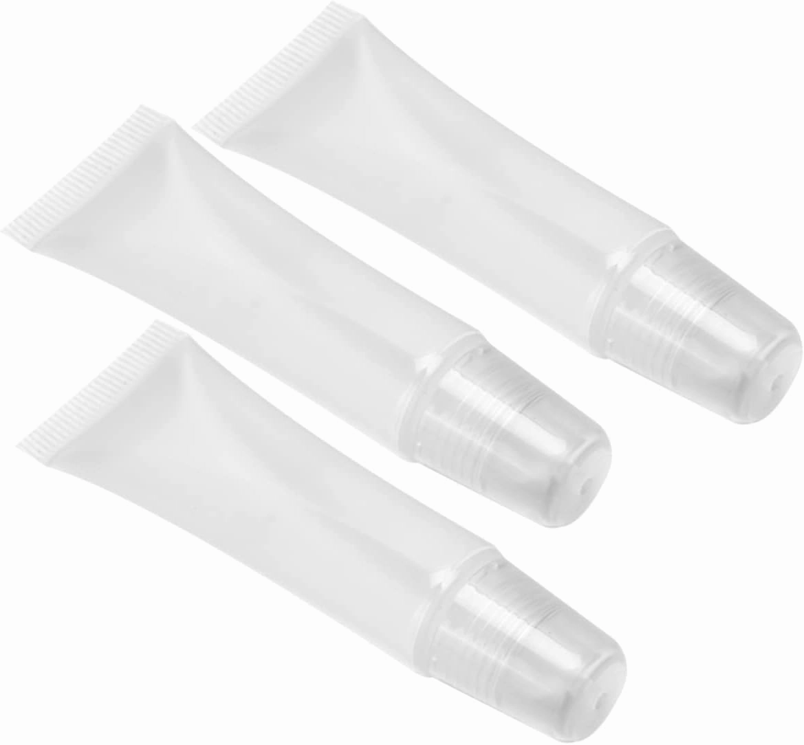 60pcs Refillable Transparent Lip Balm Tubes Leak Cosmetic Containers for Lip Gloss Shower Gel Lotion Design Portable Makeup Storage