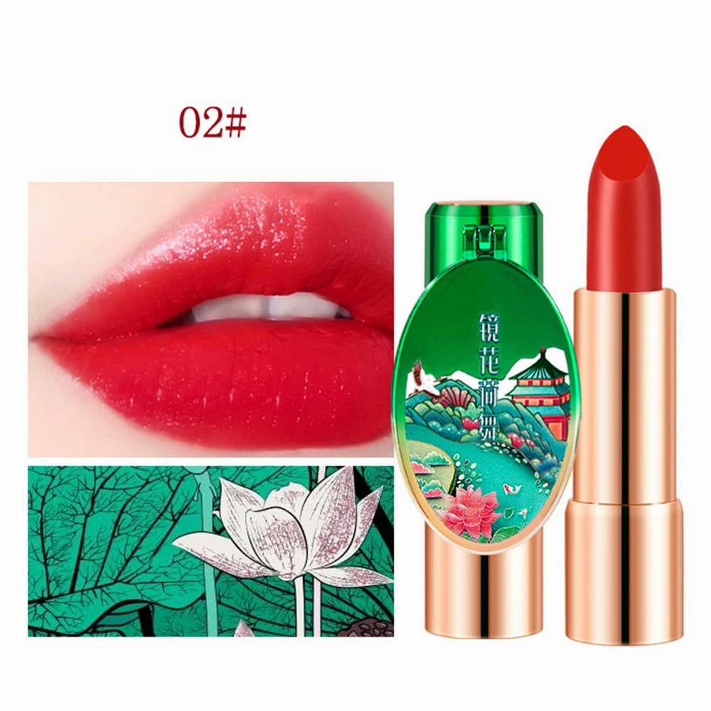 6 Colors Matte Lipstick, Matte Lipstick Long Lasting Waterproof Lip Gloss with Mirror Velvety High Pigmented Lip Stain Kit Girls Women Make Up Gift (02#)