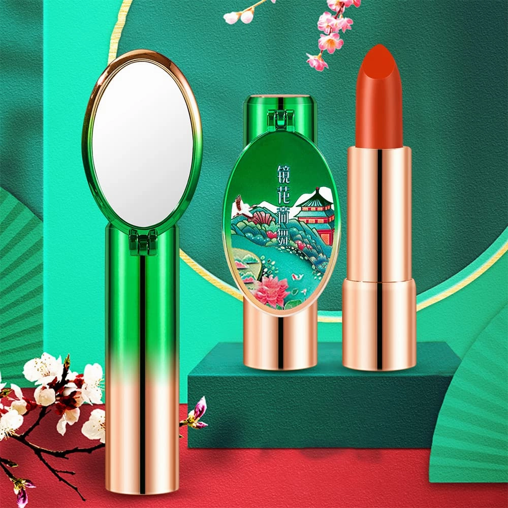 6 Colors Matte Lipstick, Matte Lipstick Long Lasting Waterproof Lip Gloss with Mirror Velvety High Pigmented Lip Stain Kit Girls Women Make Up Gift (06#)