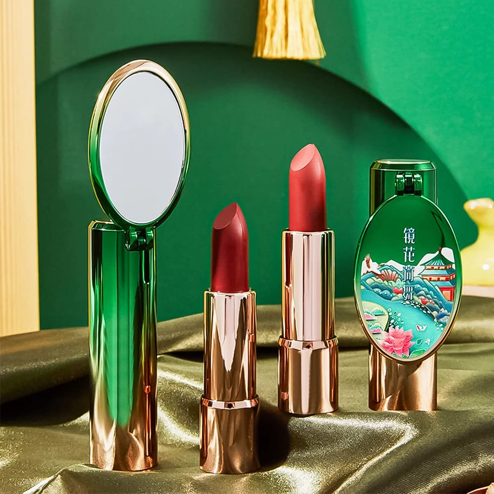 6 Colors Matte Lipstick, Matte Lipstick Long Lasting Waterproof Lip Gloss with Mirror Velvety High Pigmented Lip Stain Kit Girls Women Make Up Gift (06#)